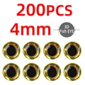 200pcs golden 4mm