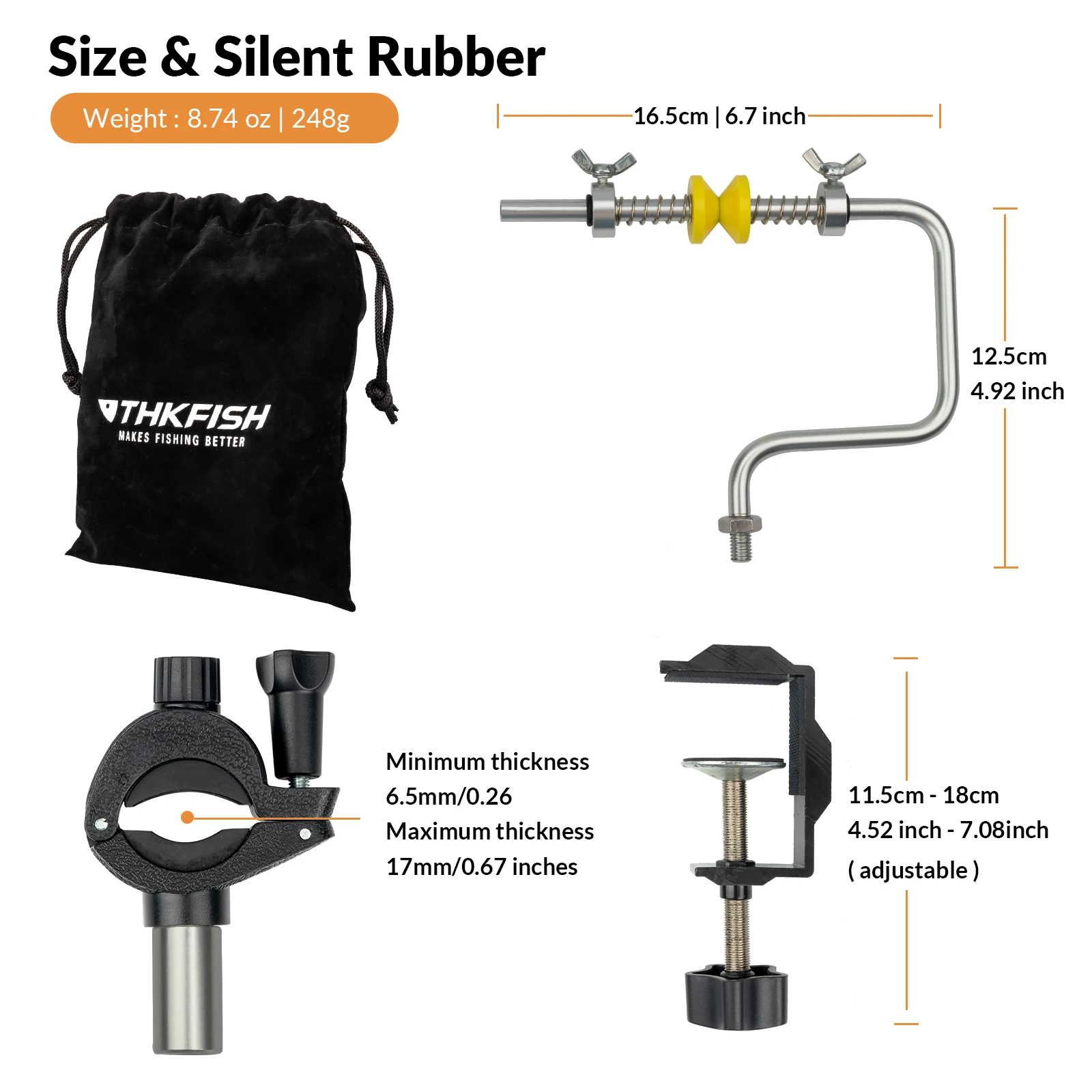 THKFISH-sistema de carrete de sedal de pesca, enrollador de sedal para Spinning y Baitcasting, máquina de carrete para caña/abrazadera de mesa, 1 Uds. - imagen 5