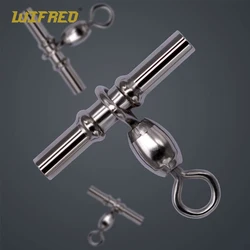 Conector Swivel 3 vías acero inoxidable pesca alta resistencia