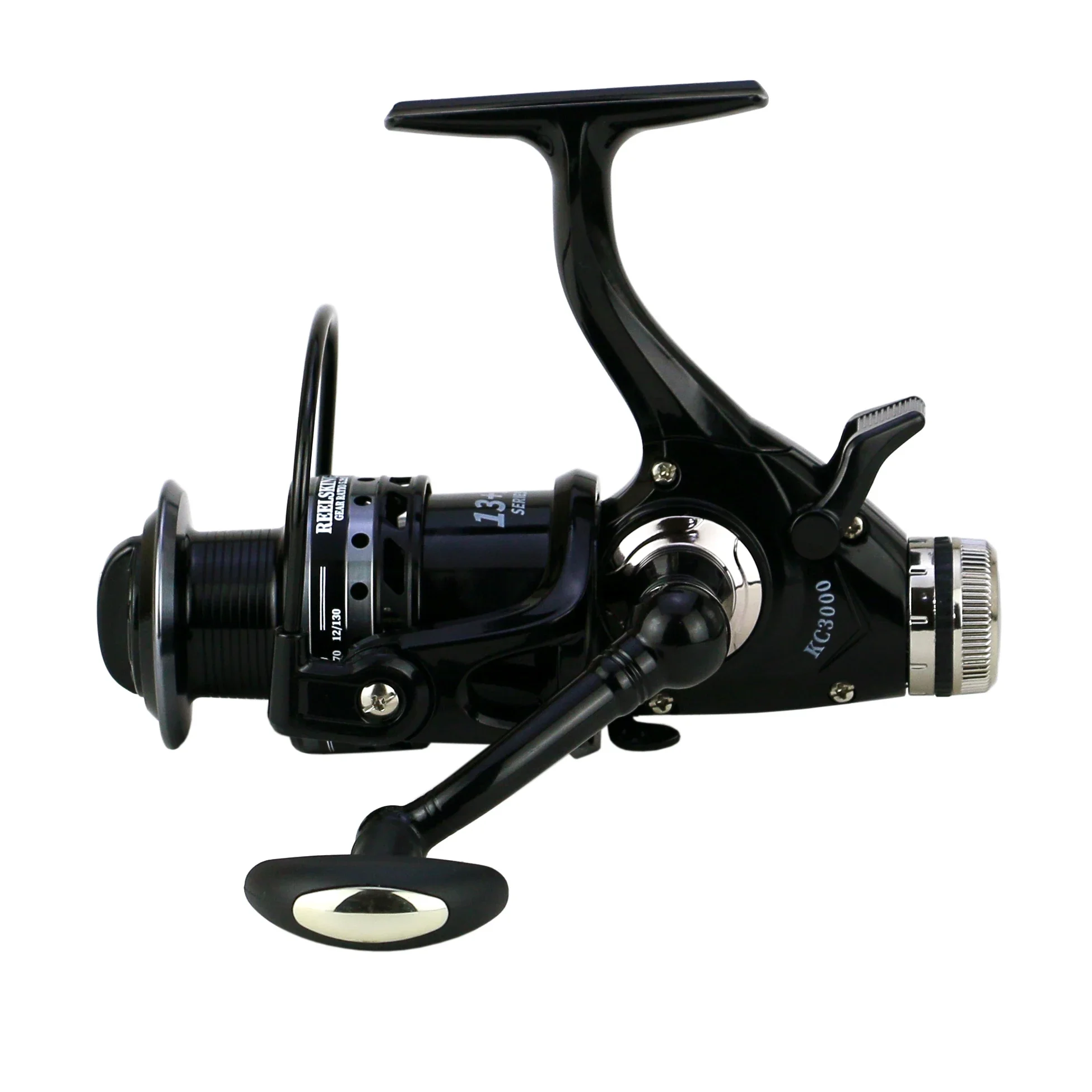 Carrete de Metal carrete de freno doble 5,2: 1 relación de engranaje carrete de pesca giratorio 13 + 1BB rueda de pesca de carpa carrete de baitcasting herramientas de pesca - imagen 3