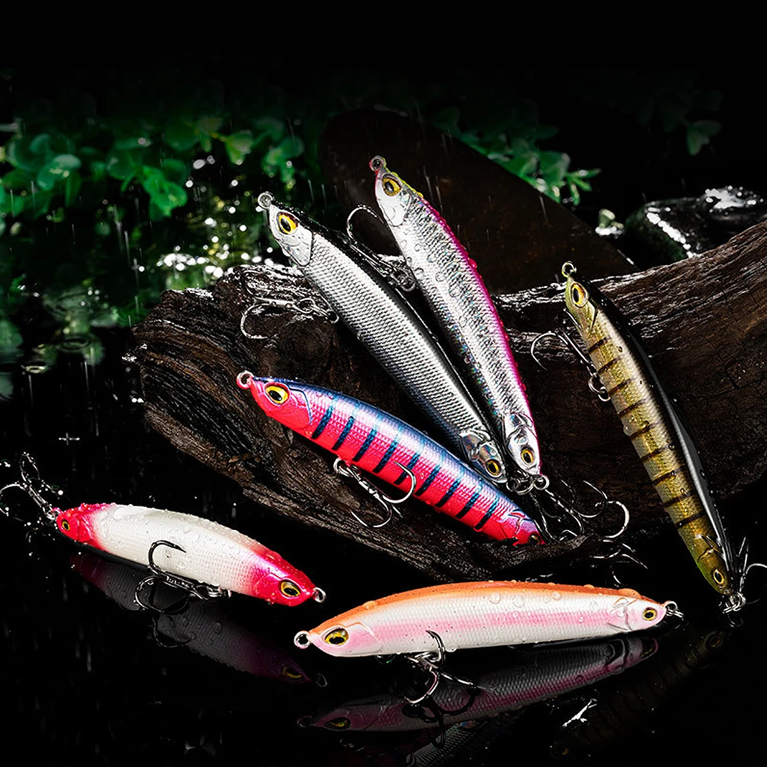 Señuelos tipo lápiz de pesca de 9KM que se hunden, señuelos duros de pesca de agua salada de 9,5 ~ 19g con anzuelos triples - imagen 4