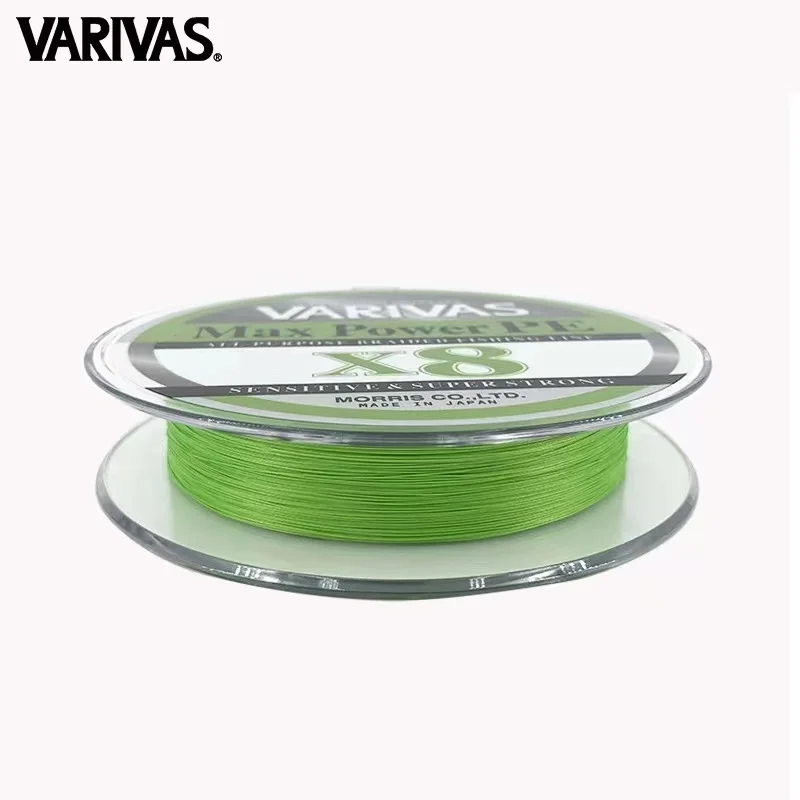 Varivas-línea de pesca trenzada Max Power PE X8, color verde lima, 150M, 200M, Original de Japón - imagen 5
