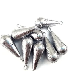 1 Uds 10/20/30/40G/50G/60G/70G/80G/100G plomo en forma de gota accesorios de equipo de pesca cebo de hundimiento rápido lanzamiento de larga distancia