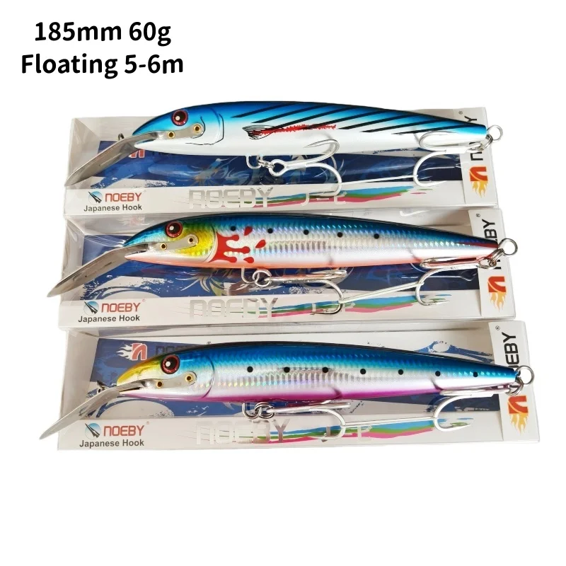 Crankbait Noeby 185 mm – Minnow flotante para lucio y lubina