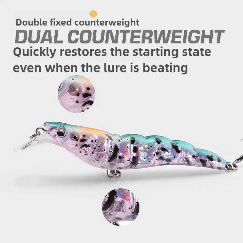 Afundando cebras pececillo camarones Jerkbaits Isca cebo duro Artificial equipo de pesca productos para Lucio lubina - imagen 5