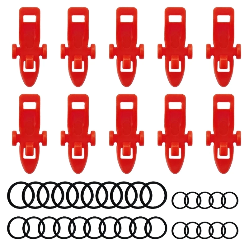 10 Uds. Gancho para caña de pescar, soporte para cebo, accesorios para señuelos, ganchos de plantilla, soporte de seguridad para mantenimiento, herramienta de pesca - imagen 4