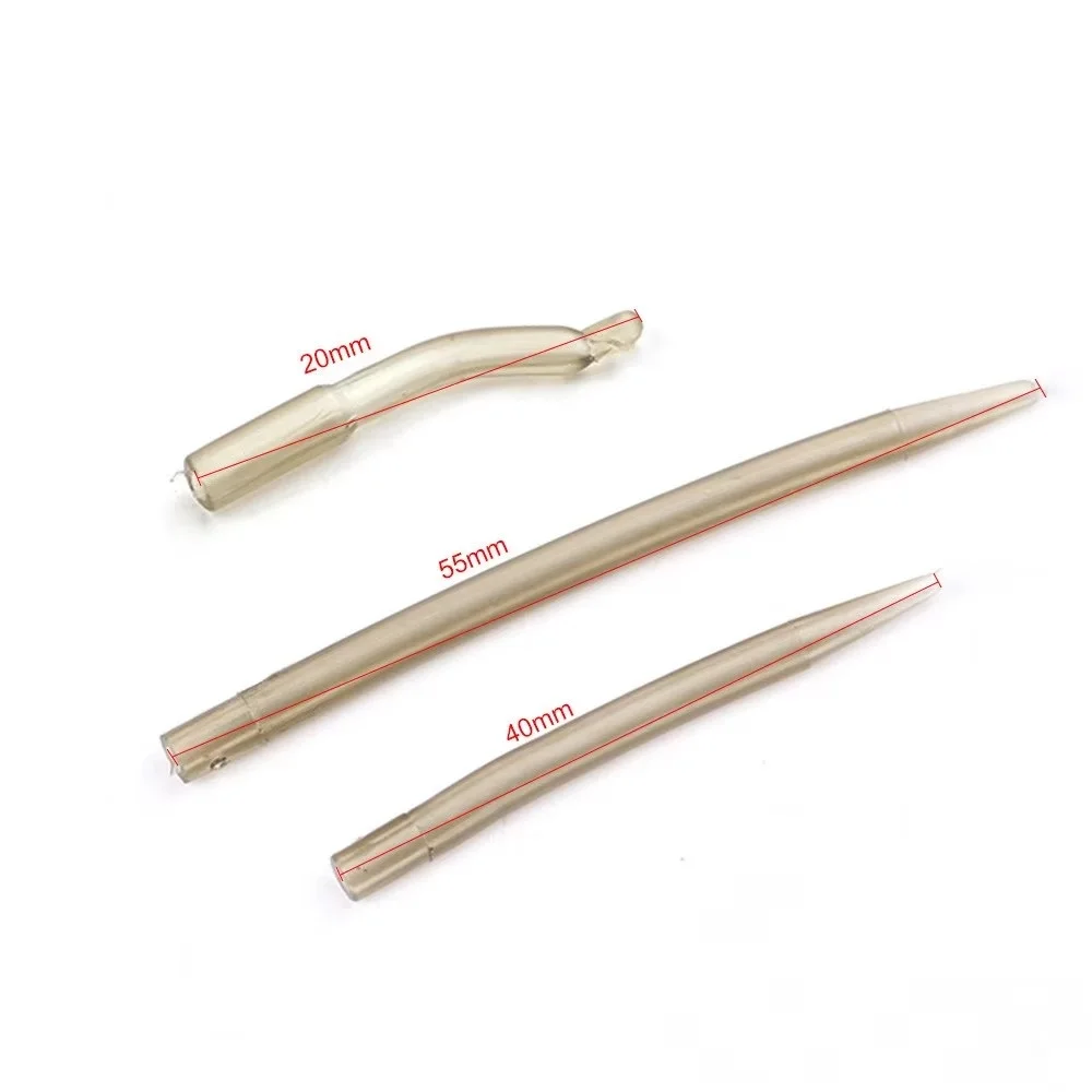 NGB 20 piezas tubos de goma para pesca, componentes de alimentador de carpa, Combos, tapones de cebo, mangas de plástico cónico, aparejos de goma para carpa - imagen 2