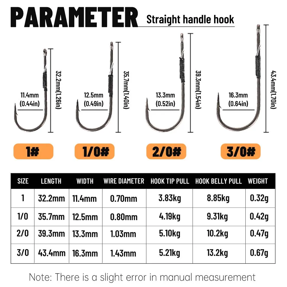 ZUKIBO-anzuelo de obstáculo con mango recto, 10 Uds., Ptfe, acero rico en carbono, anzuelo de cebo suave Texas, herramienta de pesca silenciosa, hierba antienganche Protección contra la corrosión del agua del mar Salt - imagen 5