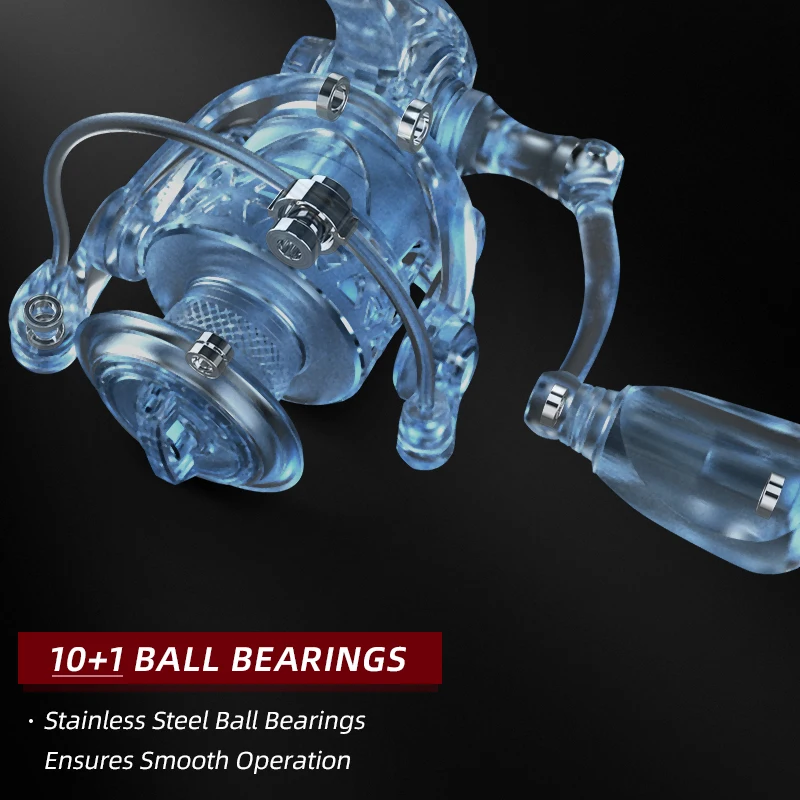 MEREDITH-carrete de pesca giratorio serie SF 10 + 1, rodamientos de acero inoxidable, 8KG, máxima arandela de arrastre para pesca en el mar, pesca de carpa - imagen 4