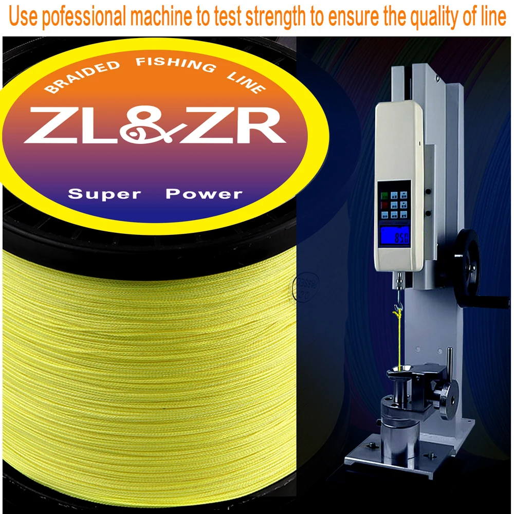 ZL & ZR-sedal de pesca de PE trenzado, 8 hebras, 100m, 18LB, 22LB, 31LB, 39LB, 43LB, 52LB, 61LB, 78LB, aparejos de 8 tejidos lisos de fundición larga - imagen 5