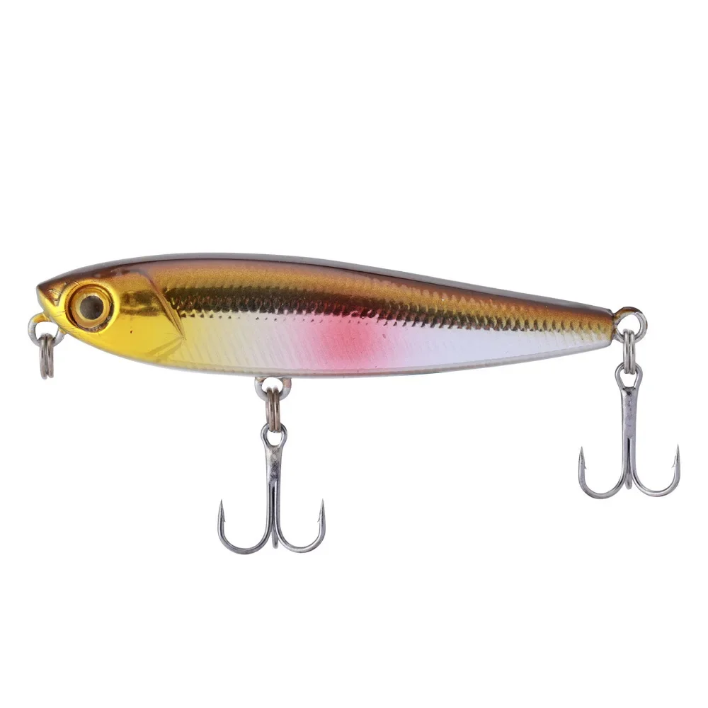 Lápiz de hundimiento lento de 60mm, cebo duro de 3,3g, señuelo de pesca en forma de I, Swimbait para caminar con perros, cebo Biomimético - imagen 3