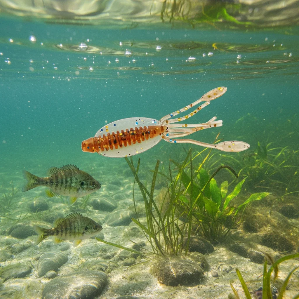 DUODUOYU 20 piezas nuevas Señuelos de pesca de camarones suaves 60mm/0,9g cebo Artificial Isca para lubina trucha Swimbaits aparejos de pesca de silicona