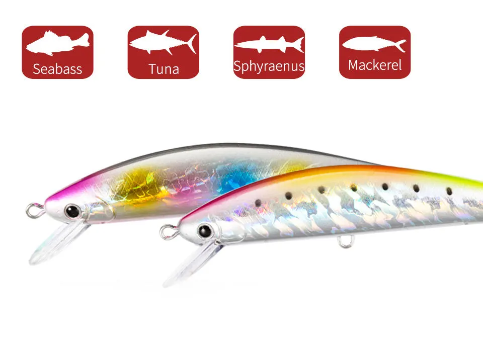 Un colorido señuelo de pescado con una etiqueta roja