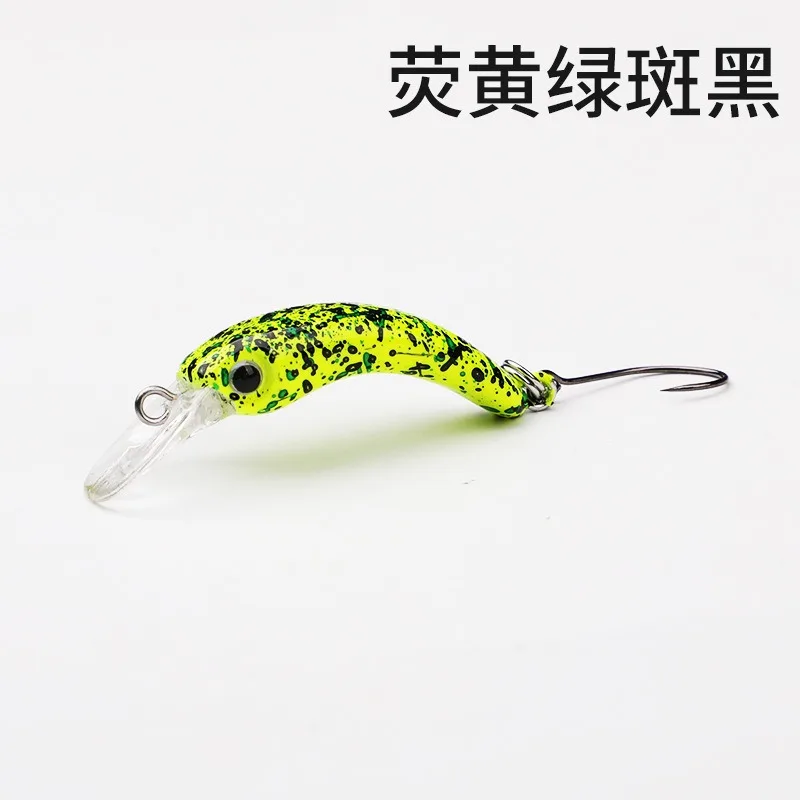 Mini Señuelos de Pesca de plástico duro, anzuelos triangulares, aparejos de lubina, 3,7 cm/1,5g, Crankbait - imagen 4