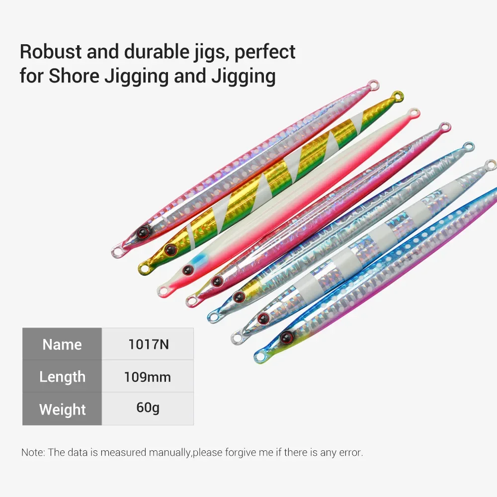 NOEBY-señuelo de pesca de agua salada, plantilla de Metal de 60g para Shore, Jigging, hundimiento, Wobbler, cebo duro Artificial, aparejos de pesca - imagen 3