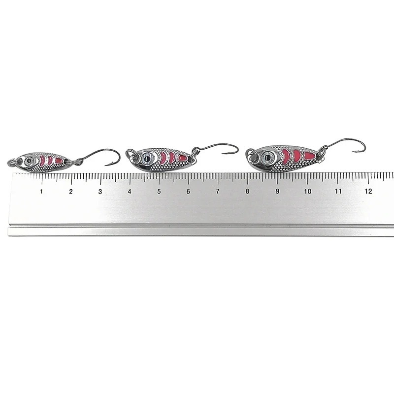 1 Uds 1,5g/2,5g/3,5g Mini Wobbler cuchara de lentejuelas señuelo cebo duro Spinnerbait Isca Artificial Pesca Wobblers aparejos de Pesca con mosca - imagen 2