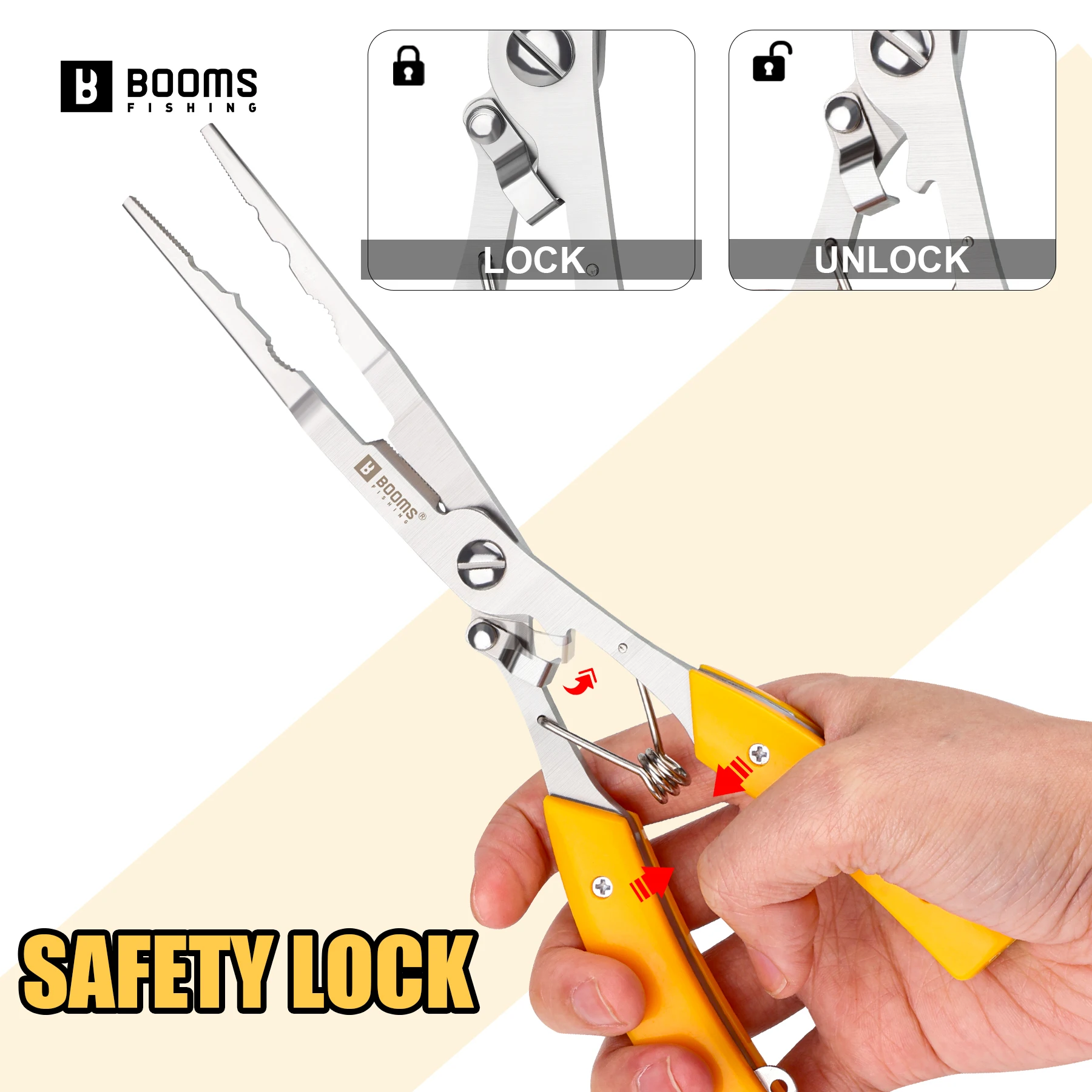 Alicates de pesca Booms H06 de 20cm de largo, tijeras de línea multifuncional de acero inoxidable, removedor de anzuelos, herramientas de aparejos de pesca - imagen 4