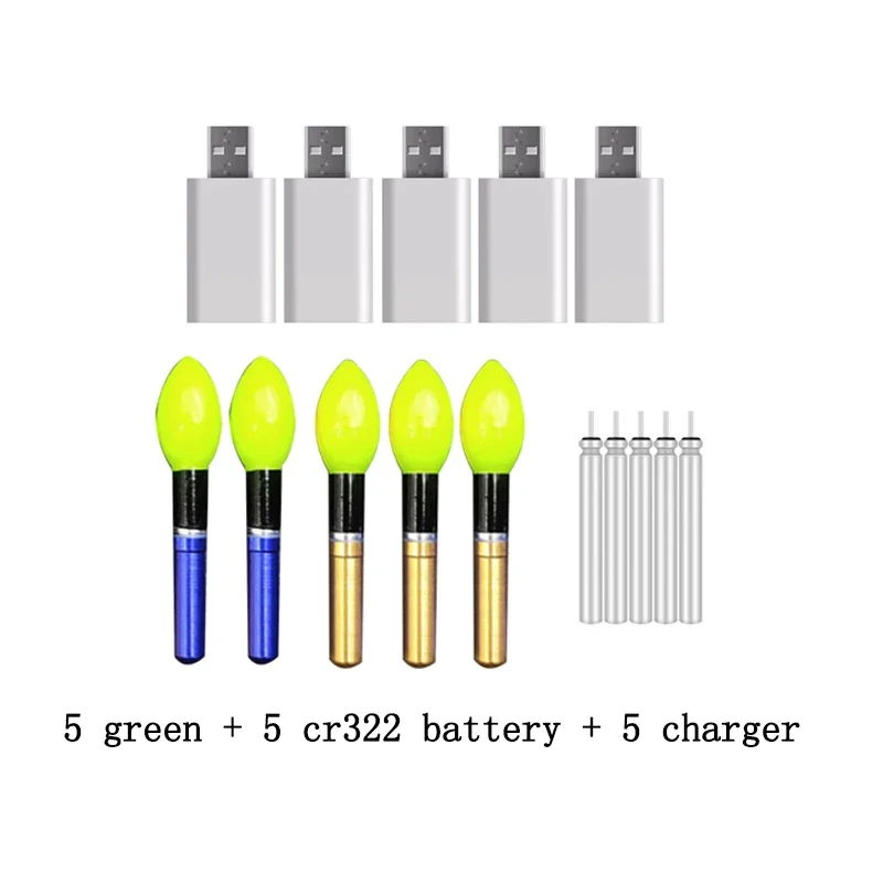 green and 5 charger