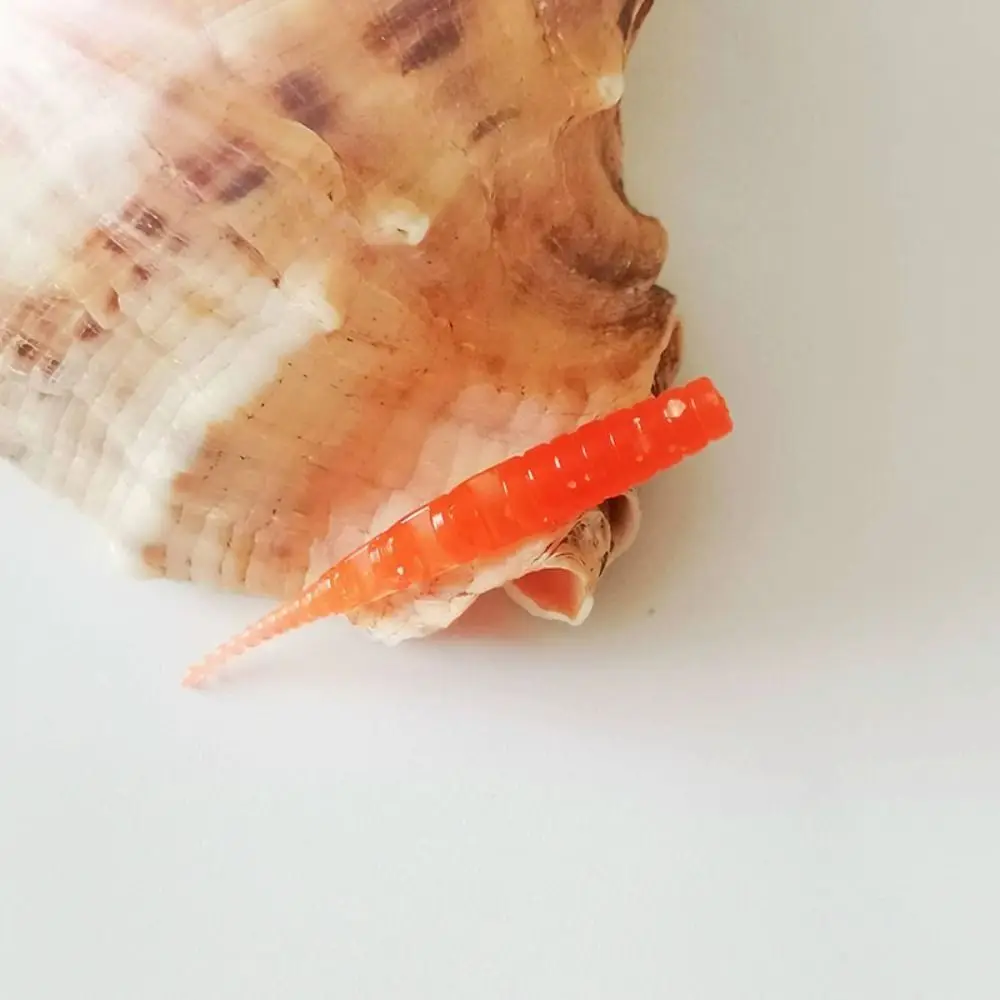 10 Uds. Suministros de Pesca plantilla suave señuelos de gusano Pesca 40mm señuelos de pececillo hundimiento Polaris cebo Artificial invierno - imagen 4