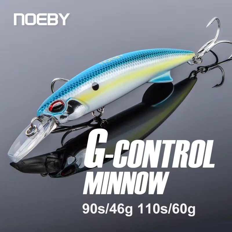 NOEBY G-Control Minnow – Señuelo duro de hundimiento rápido para mar