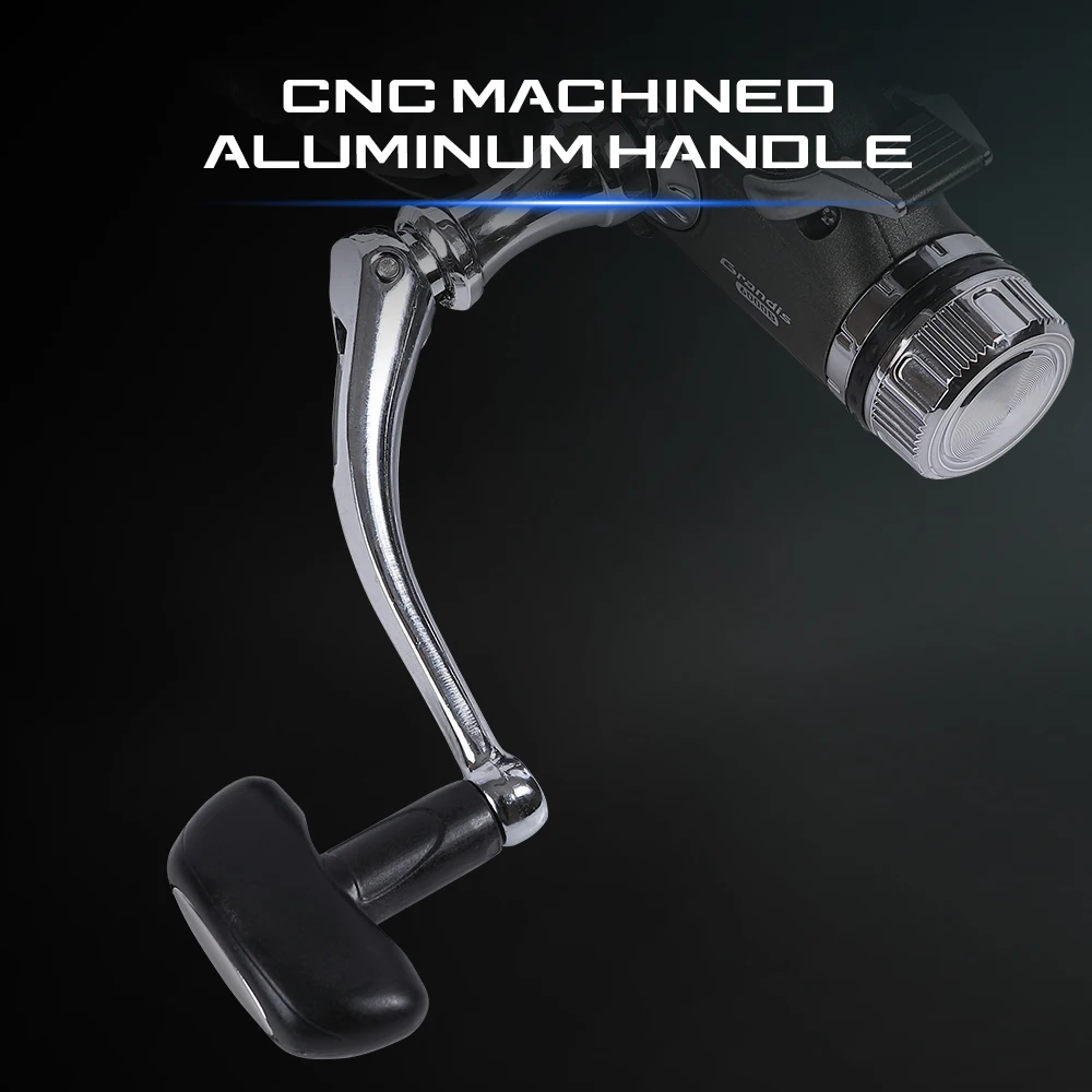 Carrete de Pesca Giratorio MIFINE GRANDIS, 5.1:1 6+1BB, Sistema de Doble Freno, Fuerza de Frenado, Sistema de Arrastre Potente, Accesorios de Pesca de Carpa - imagen 5