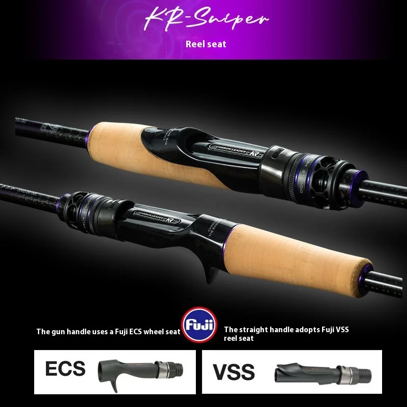 Caña Sniper fibra de carbono doble – Spinning y casting para lubina - imagen 3