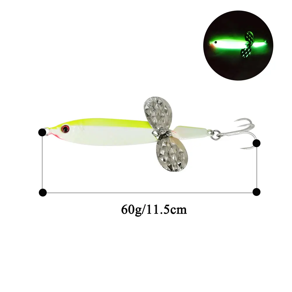 Este señuelo de pesca es de 60 g y mide 11