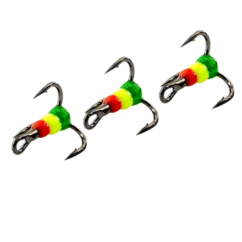 Anzuelos triples para pesca en hielo – Talla 10 señuelo artificial - imagen 4