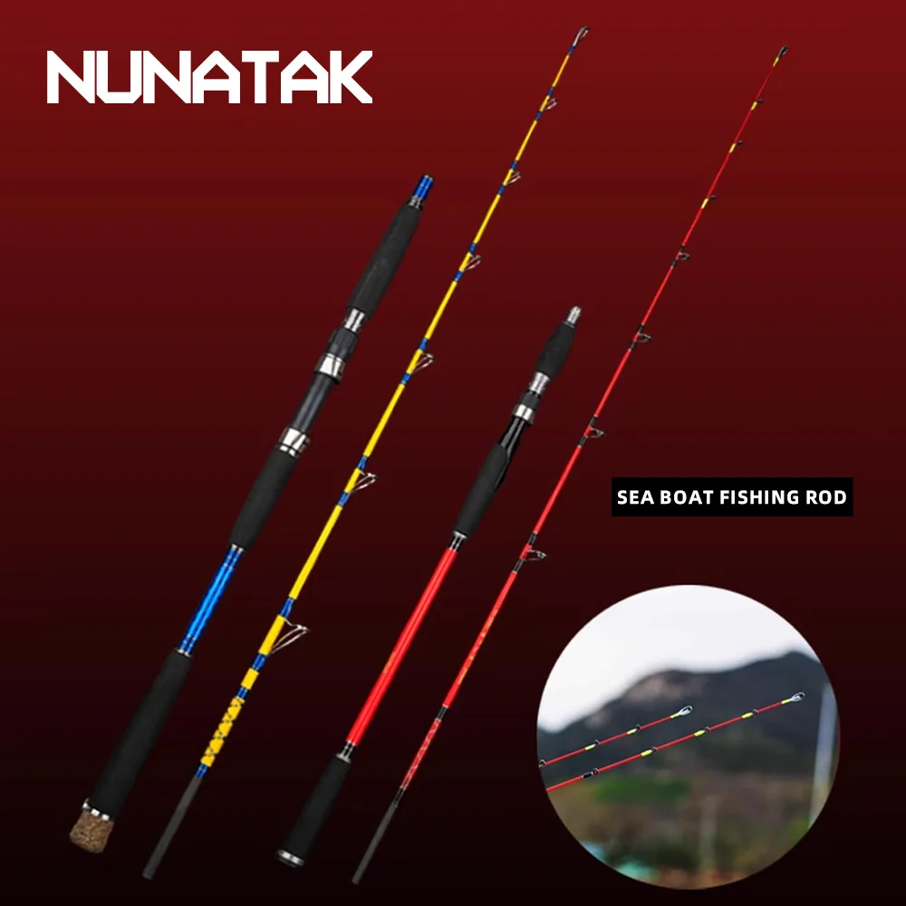 NUNATAK caña de pescar de alto carbono para barco, caña de pescar de mar, todos los anillos FuJi, caña de Jigging súper dura, caña de pescar para barco oceánico, caña de calamar - imagen 3