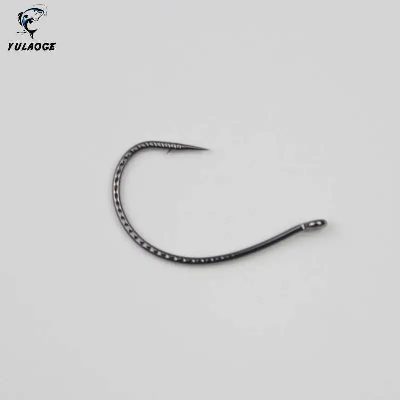 20 unids/bolsa anzuelos de pescado anzuelo suave para insectos Longlin fortalece el anzuelo de pescado Offset anzuelos locos pez mandarín bajo anzuelo único afilado - imagen 5