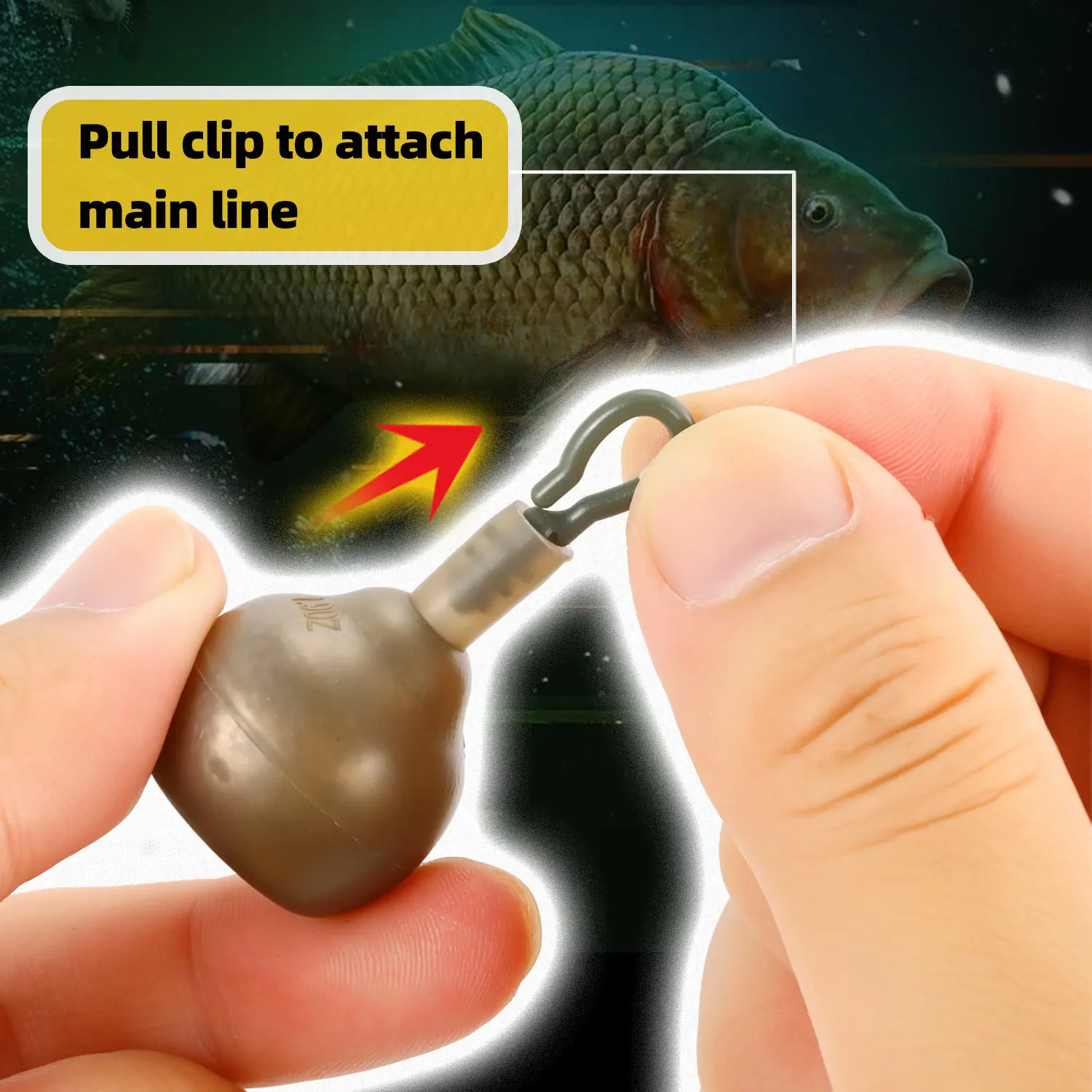 Sougayilang Colgante de Plomo para Carpa – Línea Rápida - imagen 2