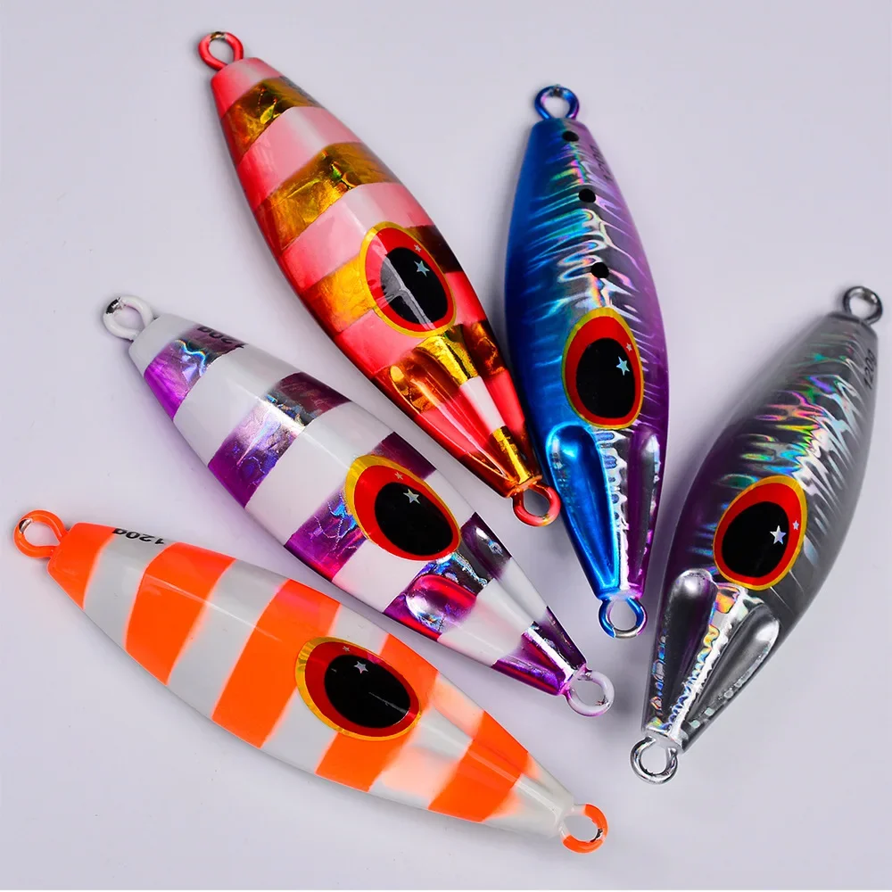 Bee Slow Señuelos metal cuchara hierro jigging agua salada luminosos