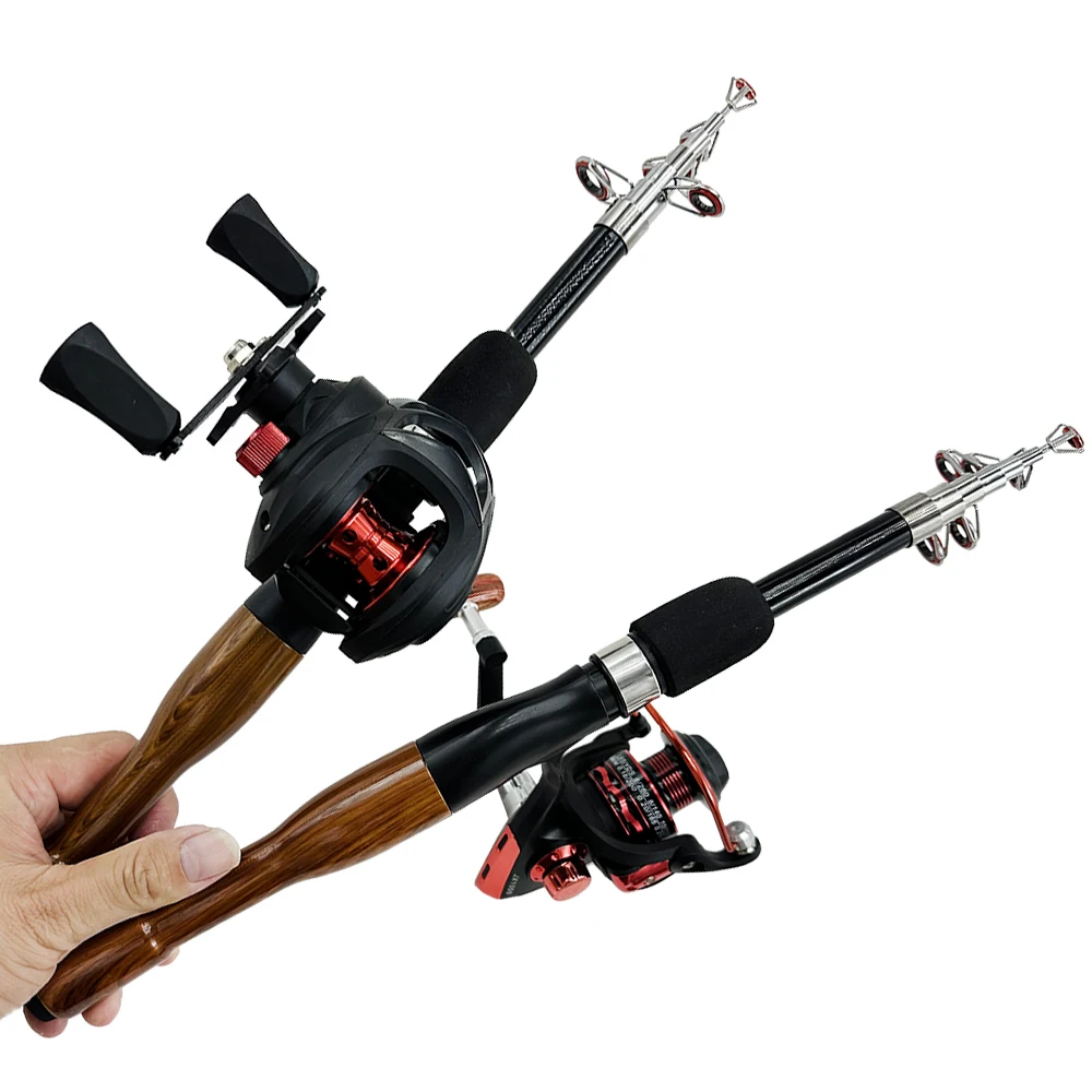 Varilla giratoria/fundida de 1,3 M-1,8 M, anillo guía de cerámica, combinación de carrete de correa dura, alta velocidad, ultraligero, 7,2: 1/5, 5:1, agua salada - imagen 2