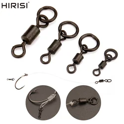 Hirisi 20 piezas pesca cambio rápido anillo sólido giratorios rodamiento de bolas Terminal de pesca aparejos para accesorios de carpa AE044