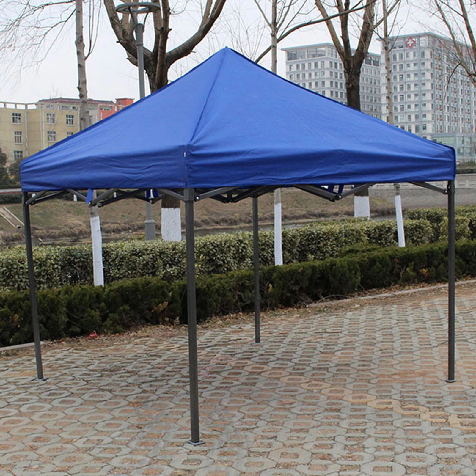 Refugio de lluvia para exteriores de 2x2m, tela Oxford impermeable para jardín, patio, Camping, nieve, lluvia, techo a prueba de sol, tienda parasol ultraligera portátil - imagen 3
