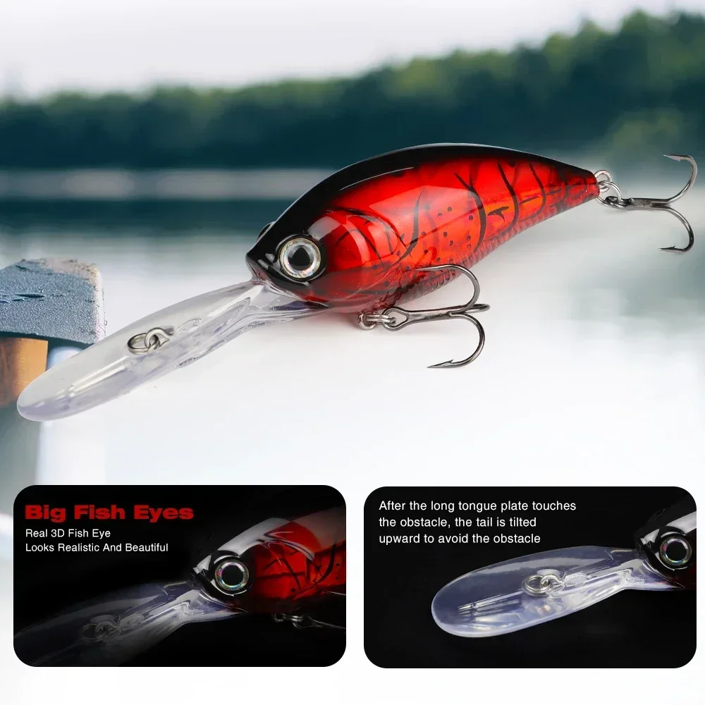 THORFORCE-SEÑUELOS DE pesca de superficie, cebo Artificial de agua salada, Wobbler, trucha, lubina, perca, Lucio, 70MM - imagen 5