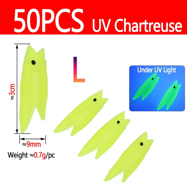 50pcs Chartreuse L