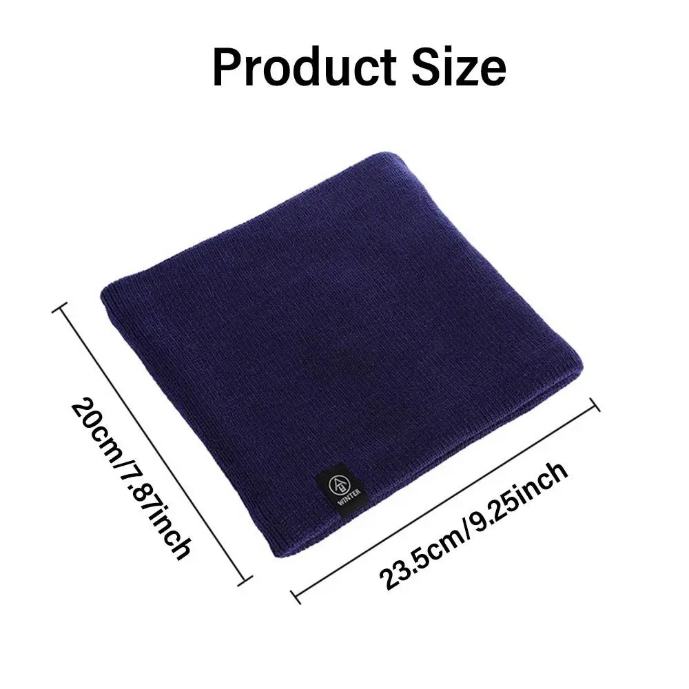 Polainas térmicas unisex para el cuello de invierno, forro polar, calentador de cuello de doble capa, bufandas gruesas y cálidas con bucle circular para mujeres y hombres - imagen 4