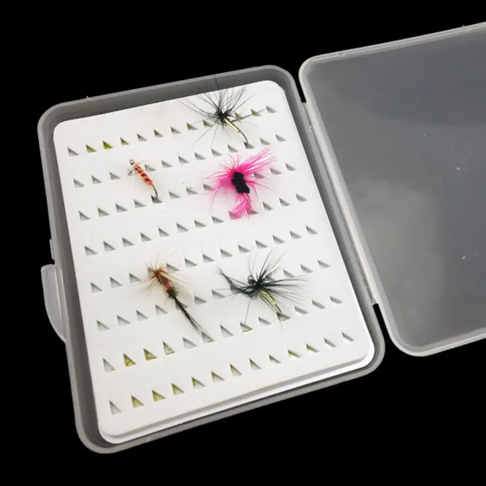 Caja de almacenamiento de aparejos de cebo de pesca, caja de señuelos de aparejos de pesca translúcida impermeable, caja de aparejos de pesca de espuma triangular desmontable - imagen 4