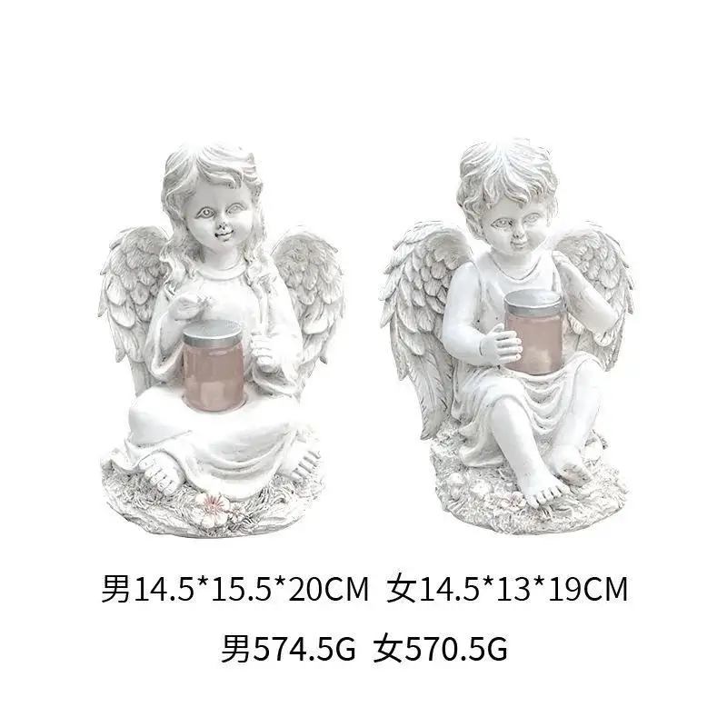 Ángel Solar Europeo para Jardín – Escultura Decorativa de Patio - imagen 5