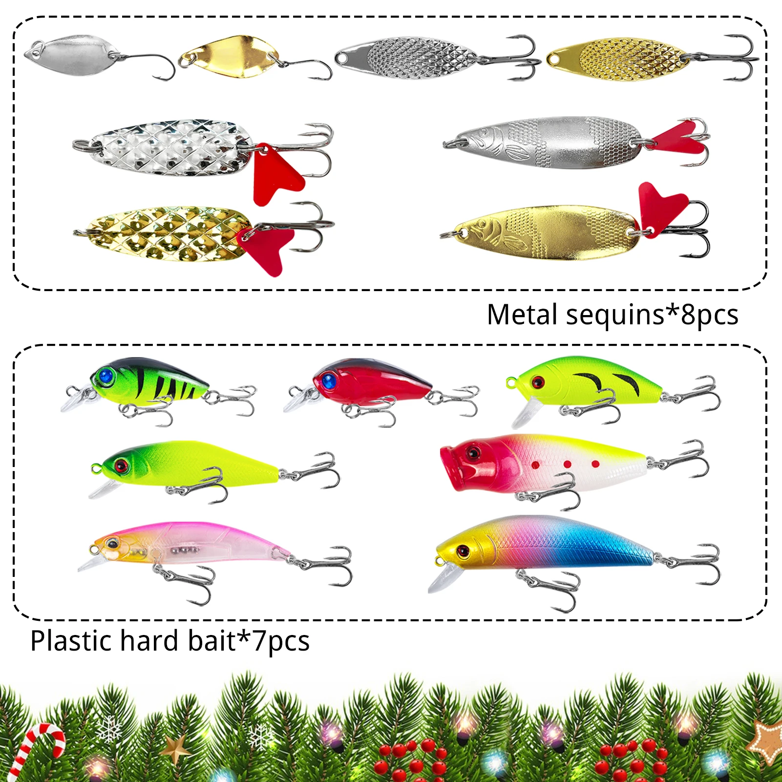 Kit de señuelos mixtos pesca con crankbait y vib hundida Free Fisher Rana camarones - imagen 5
