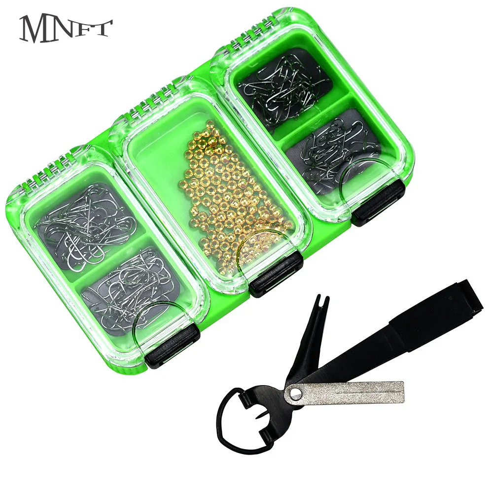 Kit Anzuelos Pesca con Mosca con Púas – Tijeras y Material Señuelos - imagen 2