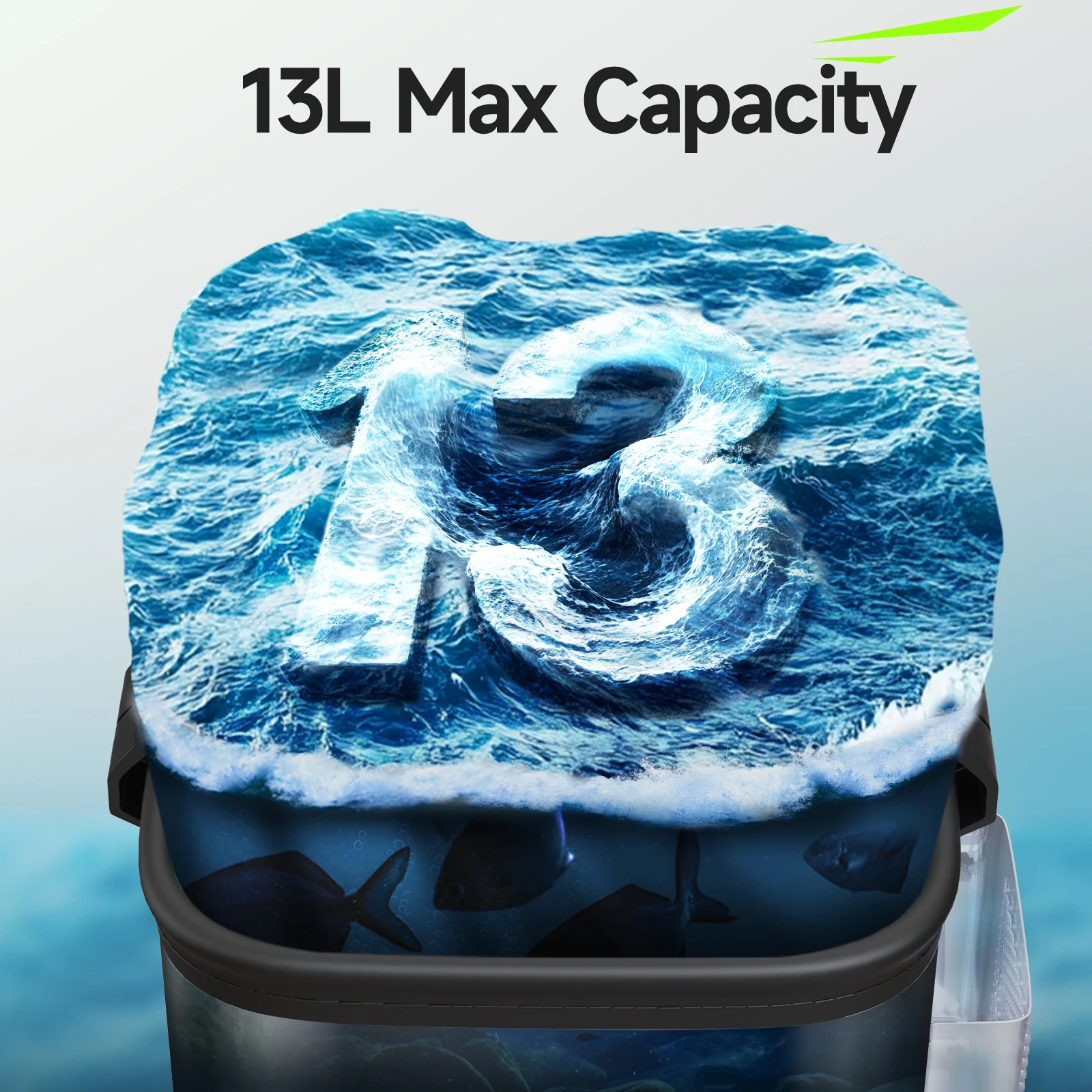 HANDING-cubo portátil transparente para pesca, cubo de agua plegable, contenedor multifuncional, cubo de protección para peces - imagen 2