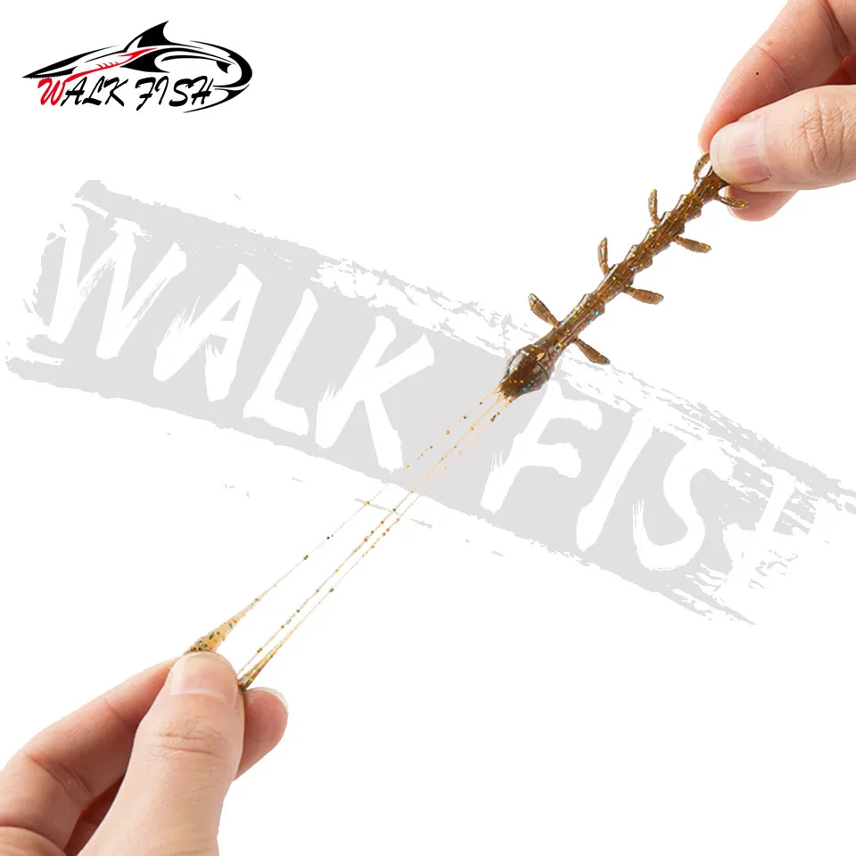 WALK FISH-SEÑUELOS flotantes de pesca, cebo suave de silicona suave, 10 piezas, 75mm, 3,1g - imagen 4