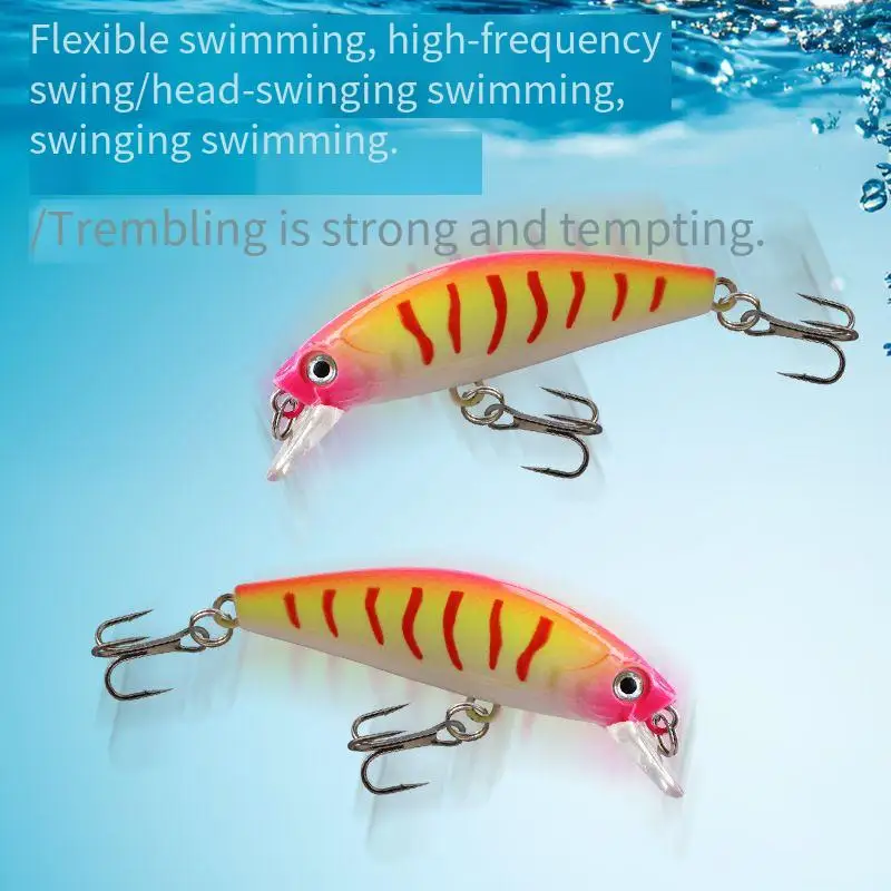 Señuelos Minnow de plástico duro hundibles para trucha y lubina - imagen 3