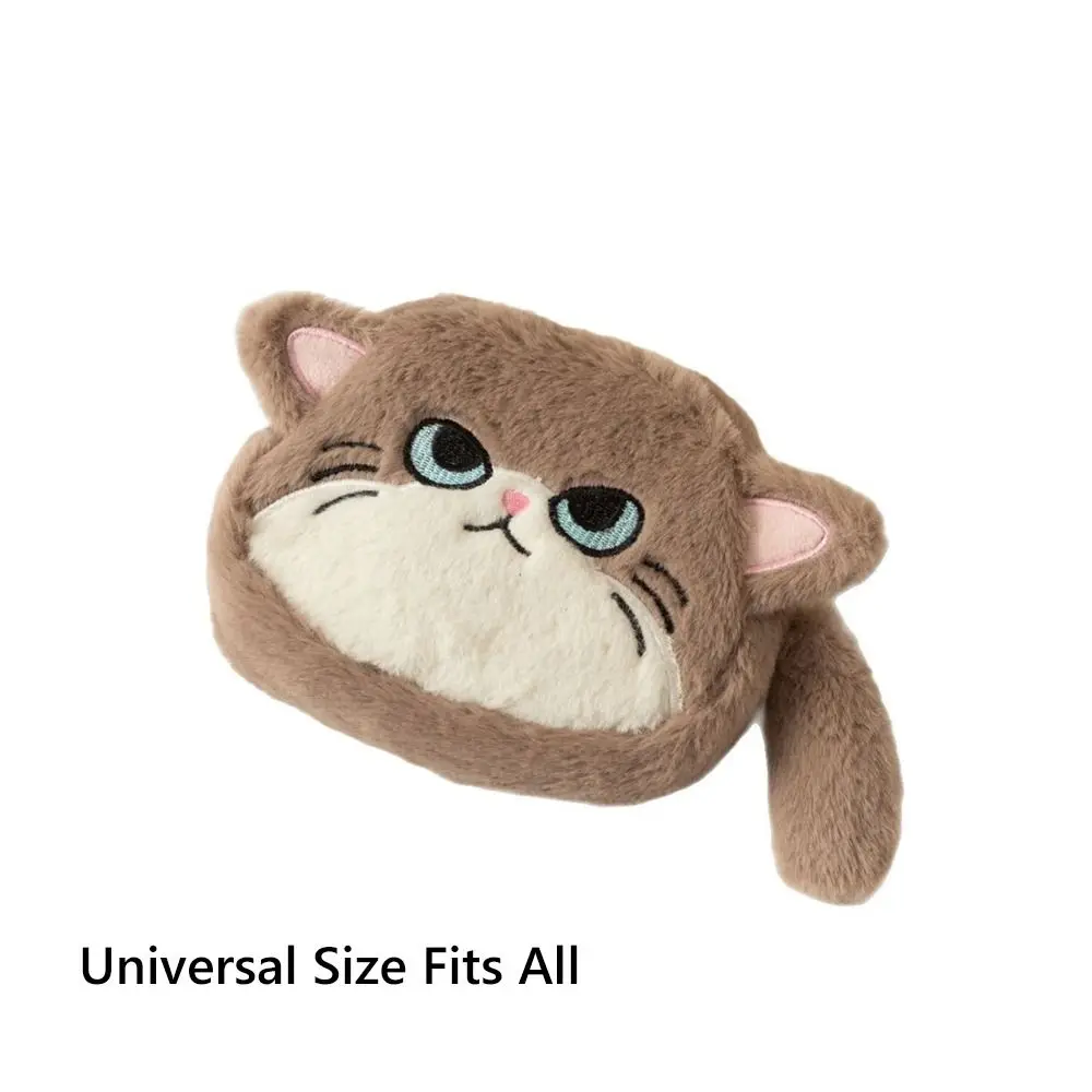 Monedero duradero con forma de gato, Mini llavero suave para auriculares, bolsa bonita con cierre de cremallera, bolsa para lápiz labial para niños - imagen 3