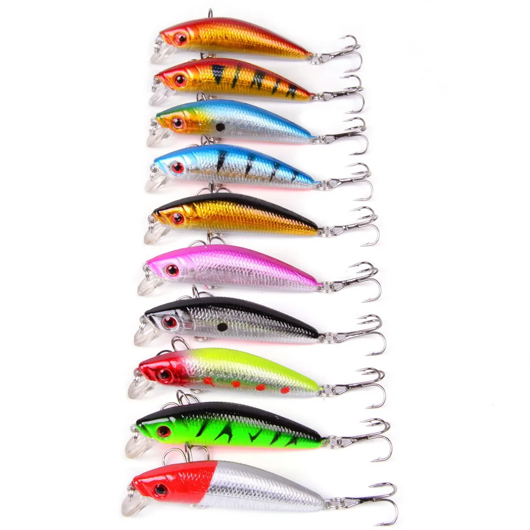 Señuelos de pesca de pececillo que se hunden, 70mm, 8,5g, cebo duro Artificial, Crankbait para lubina de agua dulce, Jerkbait, equipo de Swimbait de plástico - imagen 2