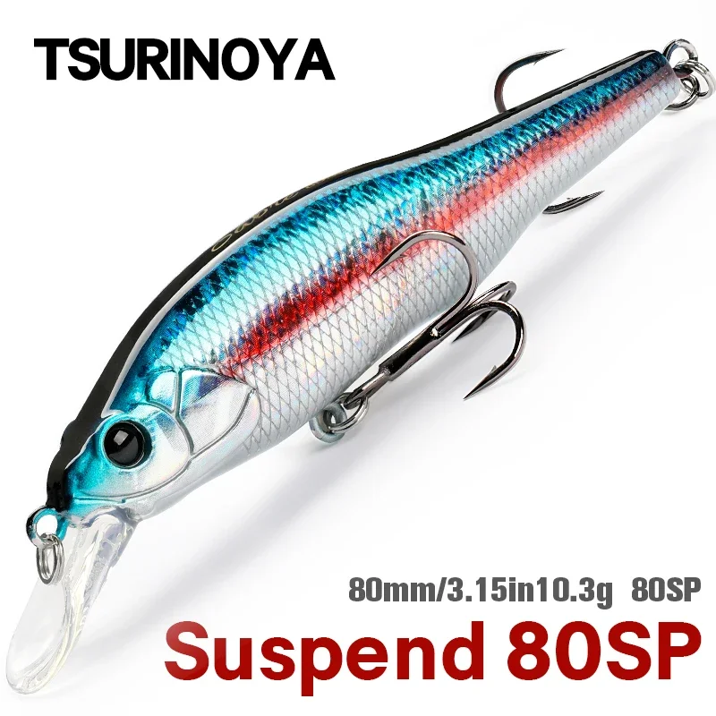TSURINOYA-señuelo de pesca de 80SP, cebo duro Artificial de fundición larga, 80mm, 10,3g
