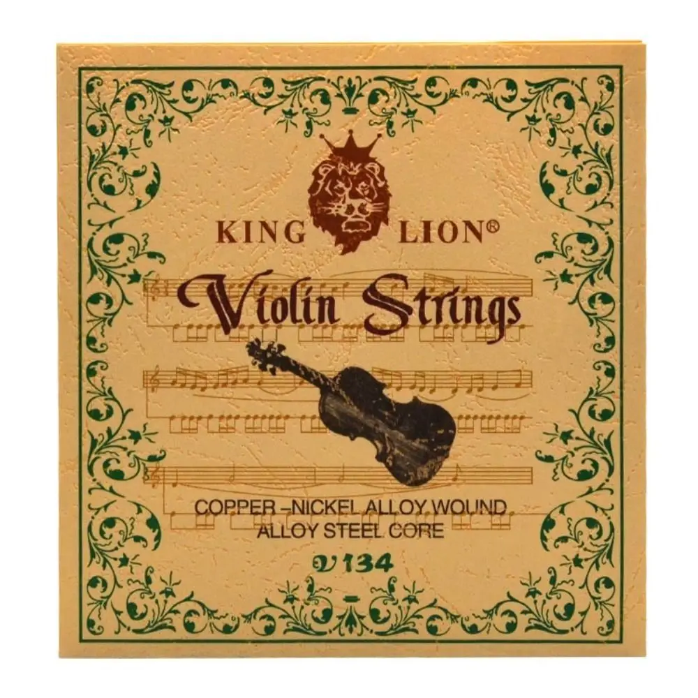 Cuerda de juego V134 cuerda de violín King Lion núcleo de acero juego de cuerdas de violín de cobre-níquel cuerda Universal estudiante - imagen 2
