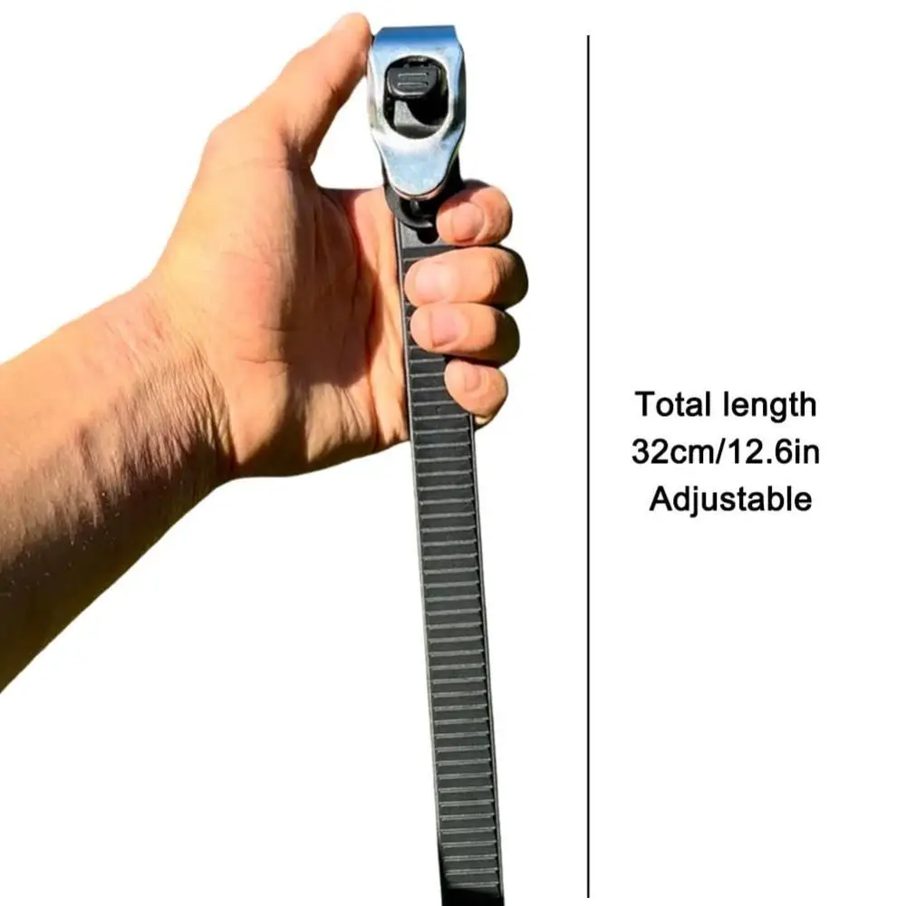 Correa de bloqueo de agarre definitiva multiusos, hebilla de trinquete ajustable de alta resistencia, banda elástica de Metal reutilizable para asegurar cualquier cosa - imagen 3